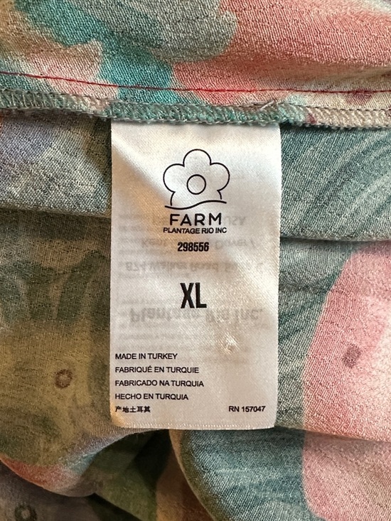 Farm Rio Multicolor V Neck Midi Dress - Size XL - Picture 5 of 12